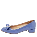 Blue Fabric Salvatore Ferragamo Heels