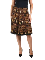 Brown Viscose Prada Skirt