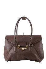 Brown Leather Moschino Handbag