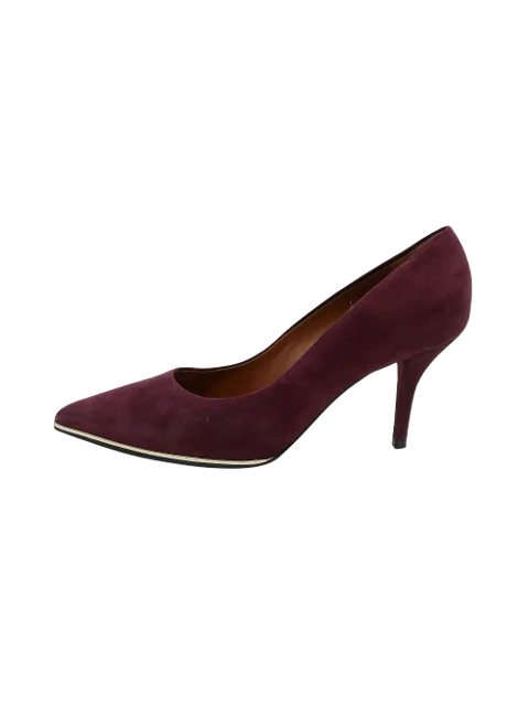 Burgundy Leather Givenchy Heels