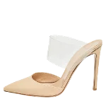 Beige Leather Gianvito Rossi Mules