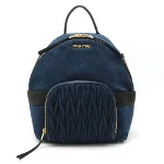 Blue Leather Miu Miu Backpack