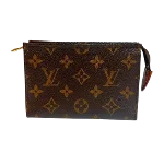 Brown Canvas Louis Vuitton Poche Toilette