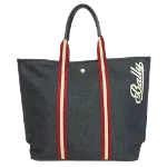 Navy Denim Bally Tote