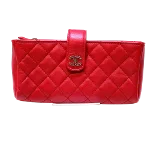 Pink Leather Chanel Pouch