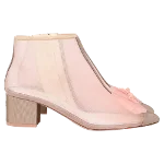 Pink Polyester Chanel Boots