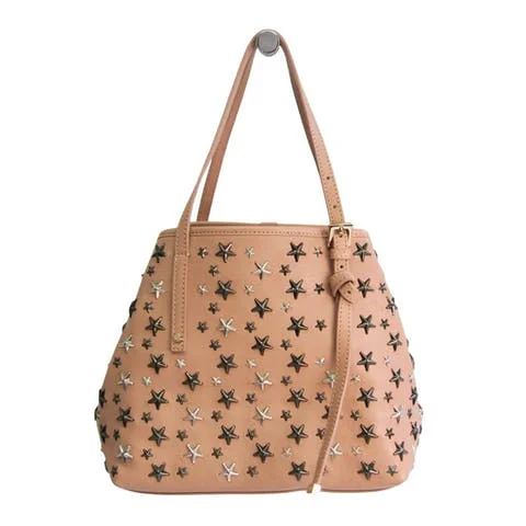 Pink Leather Jimmy Choo Tote