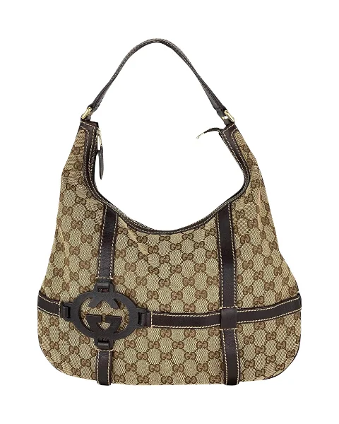Brown Canvas Gucci Handbag