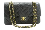 Black Leather Chanel Timeless