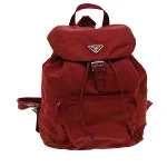 Red Nylon Prada Backpack