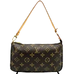 Brown Canvas Louis Vuitton Pochette Accessoires