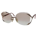 Brown Metal Dior Sunglasses