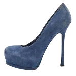 Blue Suede Yves Saint Laurent Heels