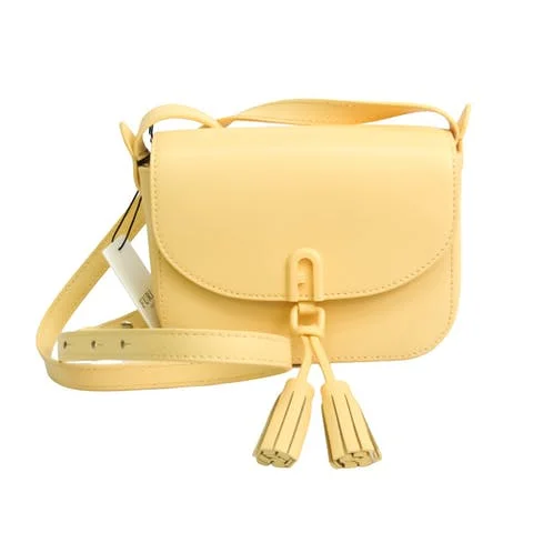Yellow Leather Furla Shoulder Bag