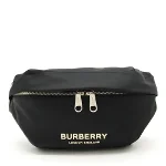 Black Leather Burberry Pouch