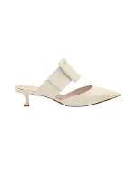 White Leather Roger Vivier Mules