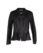 Black Leather Hugo Boss Jacket