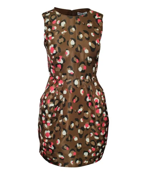 Brown Polyester Valentino Dress