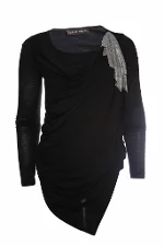 Black Fabric Plein Sud Top