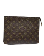 Brown Canvas Louis Vuitton Pouch