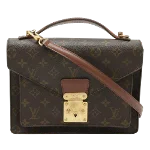 Brown Canvas Louis Vuitton Monceau