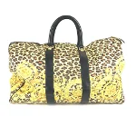 Yellow Leather Versace Travel Bag