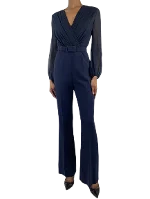 Blue Silk Max Mara Jumpsuit