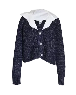 Navy Wool Ganni Cardigan