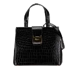 Black Leather Salvatore Ferragamo Handbag