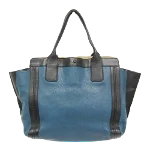 Blue Leather Chloé Tote