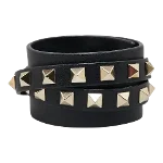 Black Leather Valentino Bracelet