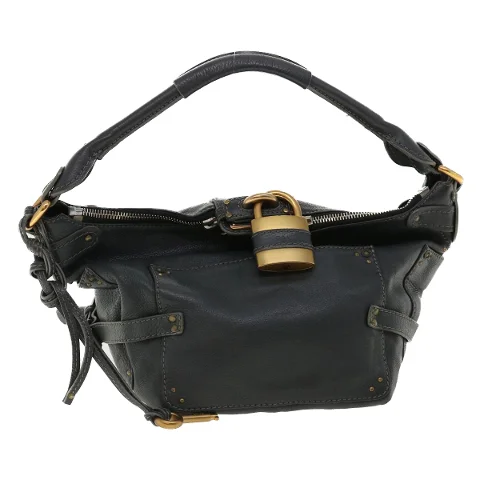 Navy Leather Chloé Shoulder Bag