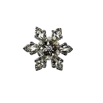 Silver Metal SWAROVSKI Brooch