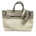 Beige Cotton Burberry Handbag