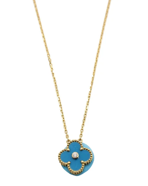 Blue Yellow Gold Van Cleef & Arpels Necklace