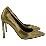 Gold Leather Yves Saint Laurent Heels