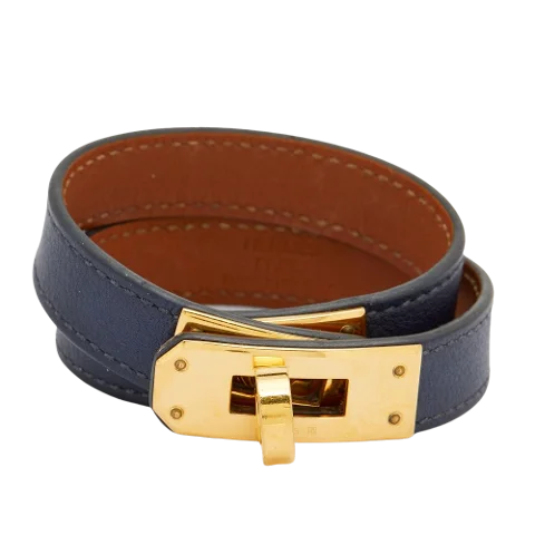 Navy Leather Hermès Bracelet