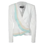White Fabric Elisabetta Franchi Jacket