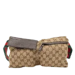 Beige Canvas Gucci Belt Bag