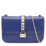 Blue Leather Valentino Shoulder Bag