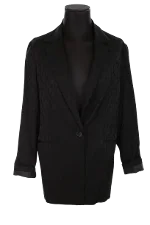 Black Viscose Maje Blazer