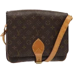 Brown Canvas Louis Vuitton Cartouchiere