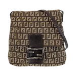 Brown Canvas Fendi Shoulder Bag