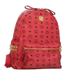 Red Leather MCM Backpack