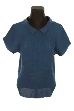 Blue Polyester Lacoste Tops