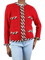 Red Cashmere Kujten Cardigan