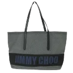 Grey Canvas Jimmy Choo Tote