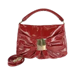 Red Leather Salvatore Ferragamo Handbag