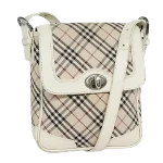 Beige Canvas Burberry Shoulder Bag