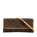 Brown Canvas Louis Vuitton Twin Pochette